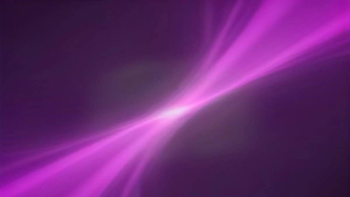 An abstract flowing ribbon of pink and purple light